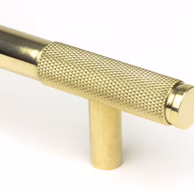 Polished Brass Half Brompton Pull Handle - Large - Image 2