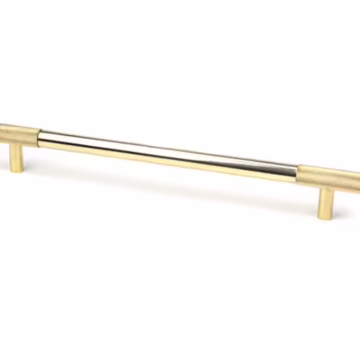 Polished Brass Half Brompton Pull Handle - Large - Image 1