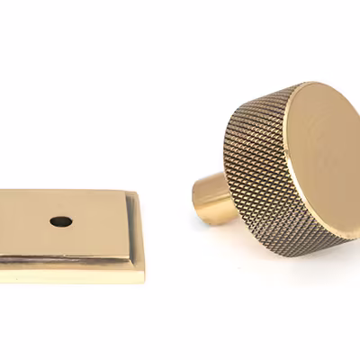 Polished Bronze Brompton Cabinet Knob - 32mm (Square) - Image 3