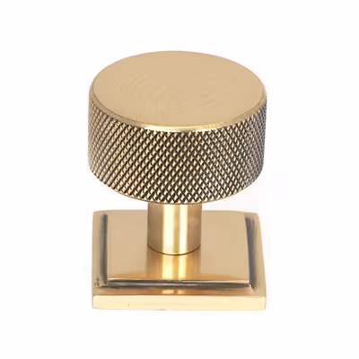 Polished Bronze Brompton Cabinet Knob - 32mm (Square)