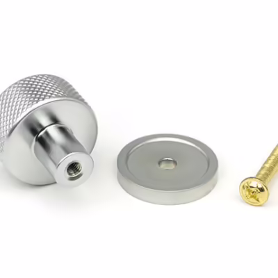 Satin Chrome Brompton Cabinet Knob - 25mm (Plain) - Image 3