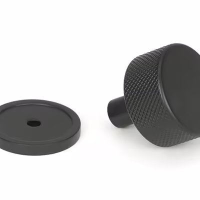 Matt Black Brompton Cabinet Knob - 32mm (Plain) - Image 3