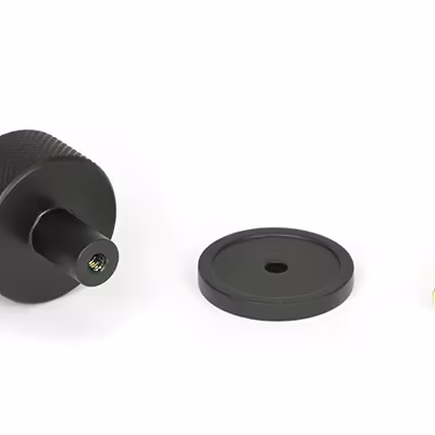 Matt Black Brompton Cabinet Knob - 32mm (Plain) - Image 2