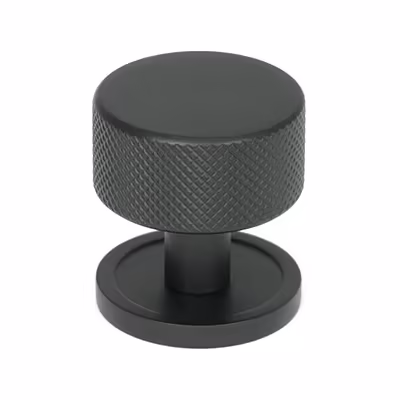 Matt Black Brompton Cabinet Knob - 32mm (Plain) - Image 1