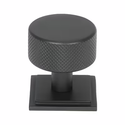 Matt Black Brompton Cabinet Knob - 32mm (Square)