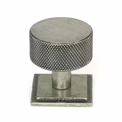 Pewter Brompton Cabinet Knob - 32mm (Square)