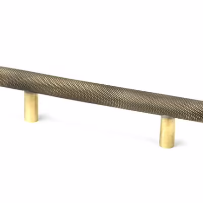 Aged Brass Full Brompton Pull Handle - Small