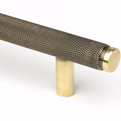 Aged Brass Full Brompton Pull Handle - Large - Image 3