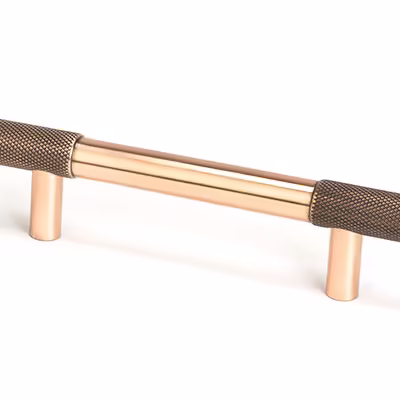 Polished Bronze Half Brompton Pull Handle - Small