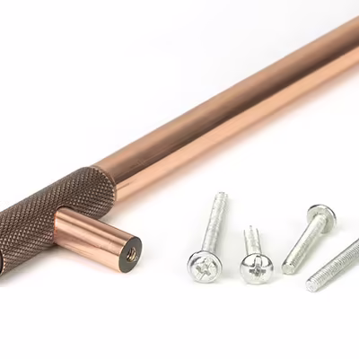 Polished Bronze Half Brompton Pull Handle - Large - Image 3