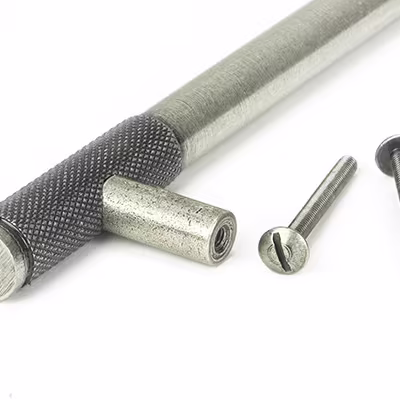 Pewter Half Brompton Pull Handle - Medium - Image 3
