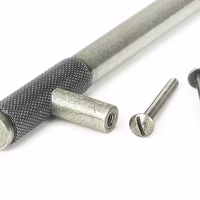 Pewter Half Brompton Pull Handle - Large - Image 3