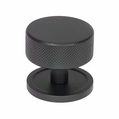 Matt Black Brompton Cabinet Knob - 38mm (Plain)