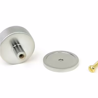 Satin Chrome Brompton Cabinet Knob - 38mm (Plain) - Image 3