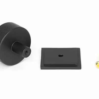 Matt Black Brompton Cabinet Knob - 38mm (Square) - Image 3