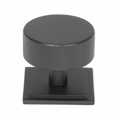 Matt Black Brompton Cabinet Knob - 38mm (Square)