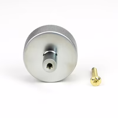 Satin Chrome Brompton Cabinet Knob - 38mm (No rose) - Image 3
