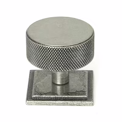 Pewter Brompton Cabinet Knob - 38mm (Square)