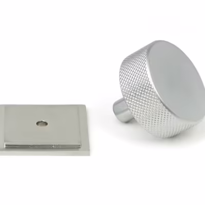 Satin Chrome Brompton Cabinet Knob - 38mm (Square) - Image 3