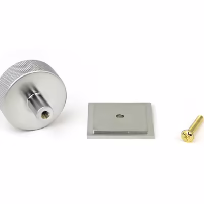 Satin Chrome Brompton Cabinet Knob - 38mm (Square) - Image 2