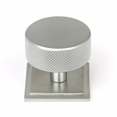 Satin Chrome Brompton Cabinet Knob - 38mm (Square) - Image 1