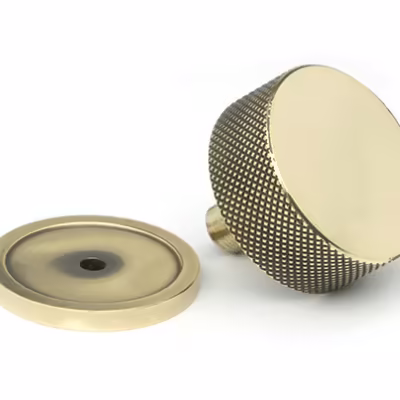 Aged Brass Brompton Cabinet Knob - 38mm (Plain) - Image 3