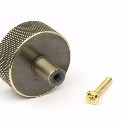 Aged Brass Brompton Cabinet Knob - 38mm (No rose) - Image 3