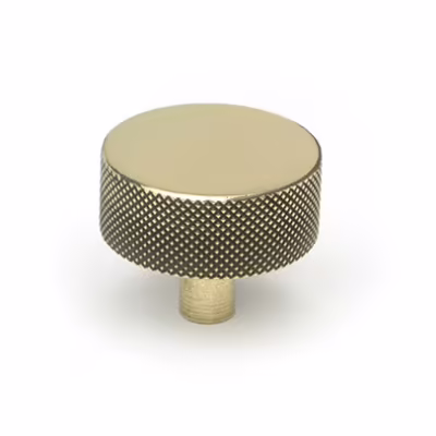 Aged Brass Brompton Cabinet Knob - 38mm (No rose)