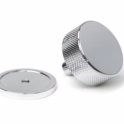 Polished Chrome Brompton Cabinet Knob - 38mm (Plain) - Image 3