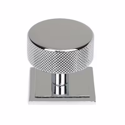 Polished Chrome Brompton Cabinet Knob - 38mm (Square)