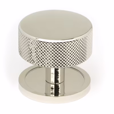 Polished Nickel Brompton Cabinet Knob - 38mm (Plain)
