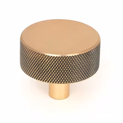 Polished Bronze Brompton Cabinet Knob - 38mm (No rose)