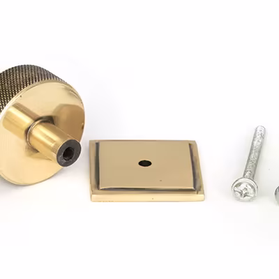 Polished Bronze Brompton Cabinet Knob - 38mm (Square) - Image 3