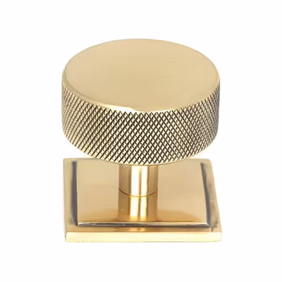 Polished Bronze Brompton Cabinet Knob - 38mm (Square)