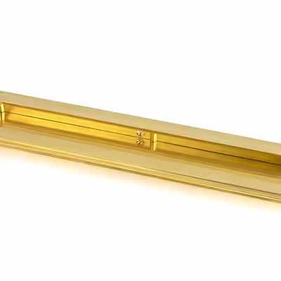 Polished Brass 250mm Art Deco Rectangular Pull