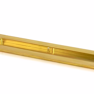 Polished Brass 250mm Plain Rectangular Pull