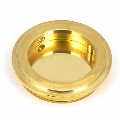 Polished Brass 60mm Art Deco Round Pull