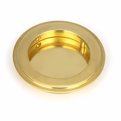 Polished Brass 75mm Art Deco Round Pull