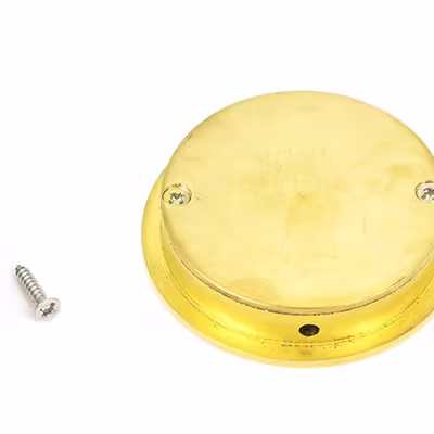 Polished Brass 60mm Plain Round Pull - Image 2
