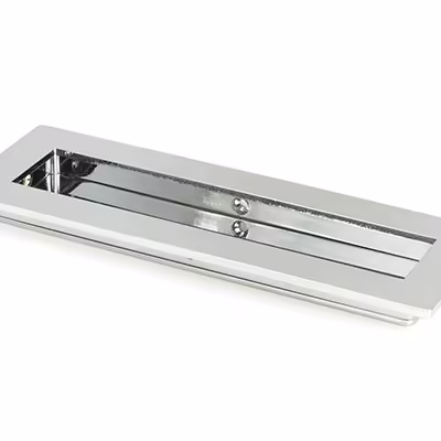 Polished Chrome 175mm Plain Rectangular Pull