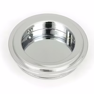 Polished Chrome 60mm Art Deco Round Pull