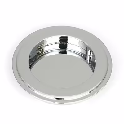 Polished Chrome 75mm Art Deco Round Pull - Image 1