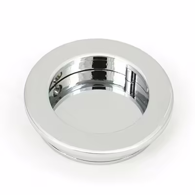 Polished Chrome 60mm Plain Round Pull - Image 1