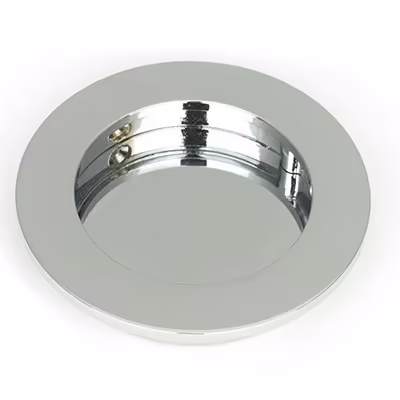 Polished Chrome 75mm Plain Round Pull