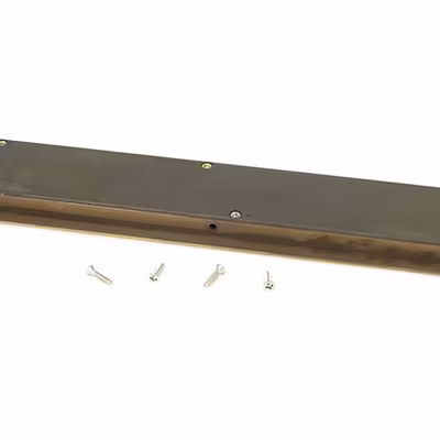 Aged Brass 250mm Art Deco Rectangular Pull - Image 2