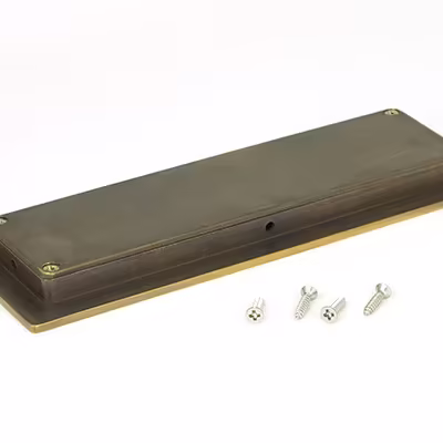 Aged Brass 175mm Plain Rectangular Pull - Image 2