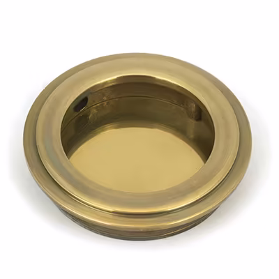 Aged Brass 60mm Art Deco Round Pull - Image 1