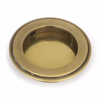 Aged Brass 75mm Art Deco Round Pull