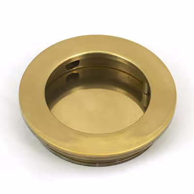Aged Brass 60mm Plain Round Pull