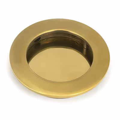 Aged Brass 75mm Plain Round Pull